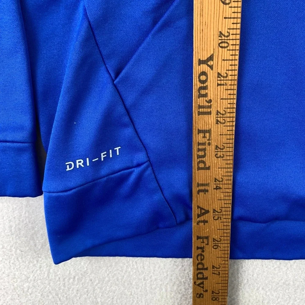 Nike Therma-Fit Hoodie Mens Large Blue Performance Pullover Sweatshirt